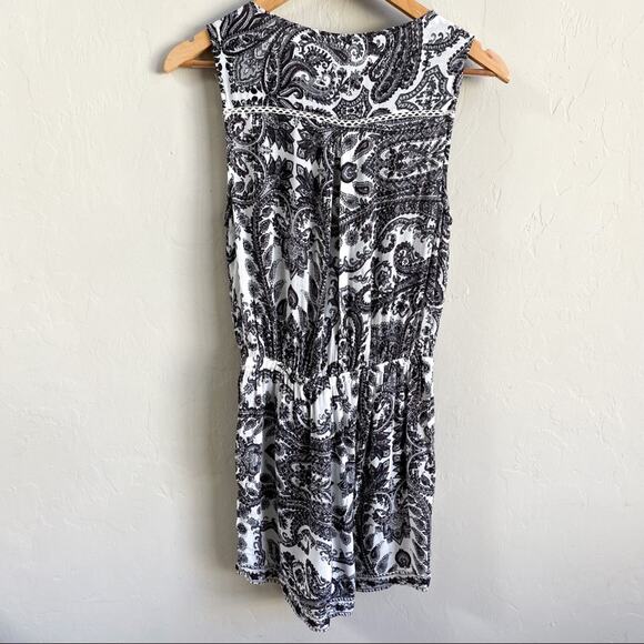 Lucky Brand Black and White Paisley Jumpsuit - Picture 2 of 6